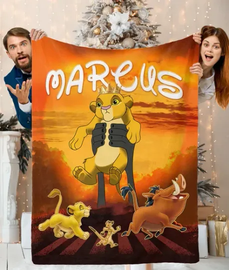 Discover Personalized Lion and Jungle Friends Flannel Blanket