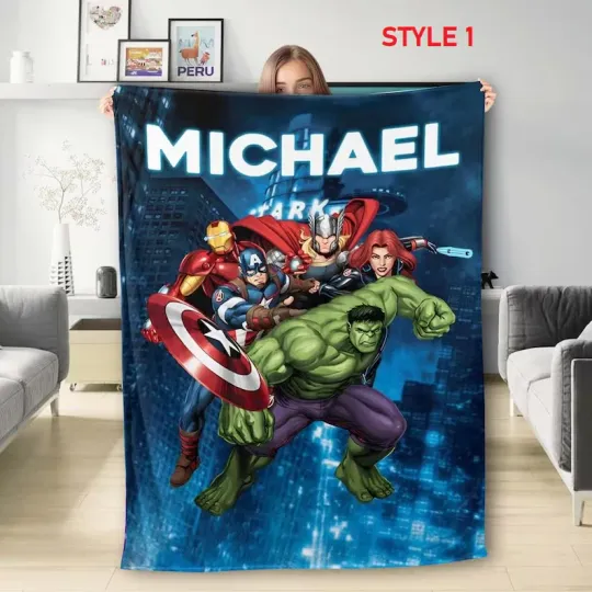Discover Custom Name Kids Blanket – Favorite Heroes & Characters