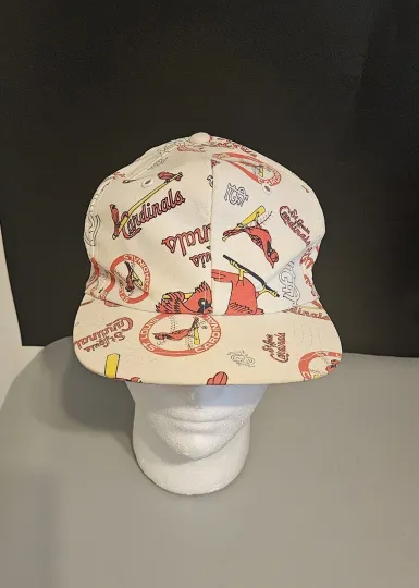Vintage St. Louis Cardinals All Over Print Snapback Cap Baseball Hat AOP
