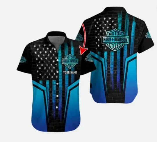 Discover Personalized Haarleyy Davidson 3D Printed Hawaiian Shirt