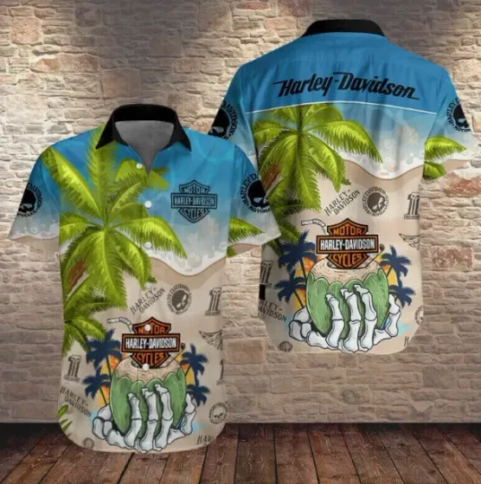 Discover Haarleyy Davidson 3D Printed Hawaiian Shirt