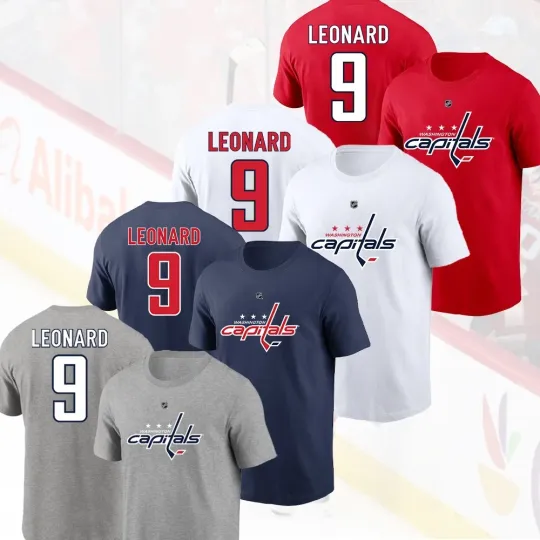 Discover SALE - Ryan Leonard #9 Washington Capitals 2025 Player Name & Number Gift Fans