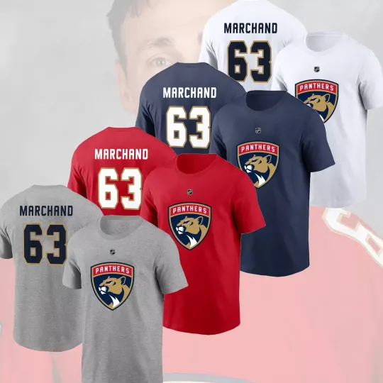Discover SALE 30% - Marchand Brad #63 to Florida Panthers 2025 Player Name & Number Fans