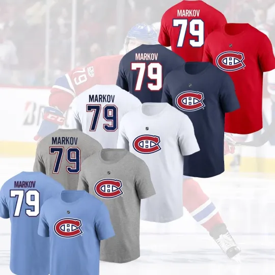 Discover SALE 30% - Andrei Markov #79 Montreal Canadiens 2025 Player Name & Number Fans