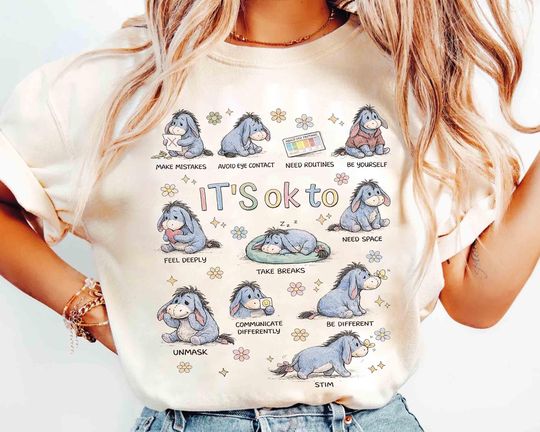 Discover Cute Eeyore Autism Acceptance T-Shirt for Special Education and Neurodiversity