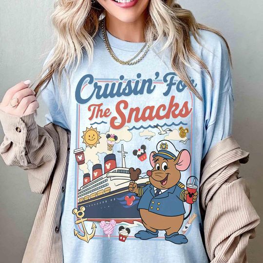 Discover Funny Gus Gus Jaq Cruising For The Snacks Disney Cruise Comfort Color Shirt, Disney Gus Shirt, Disney Travel Shirt, Disneyland Trip 2026 Tee