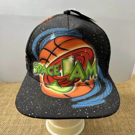 Space Jam Hat Looney Tunes AOP Cosmic Basketball Embroidered Cap Mesh SnapBack