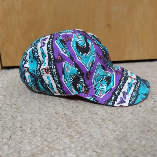 Discover Vintage 90s AOP Hat Mens L Shark Volleyball Reversible Made in Hawaii USA Soft