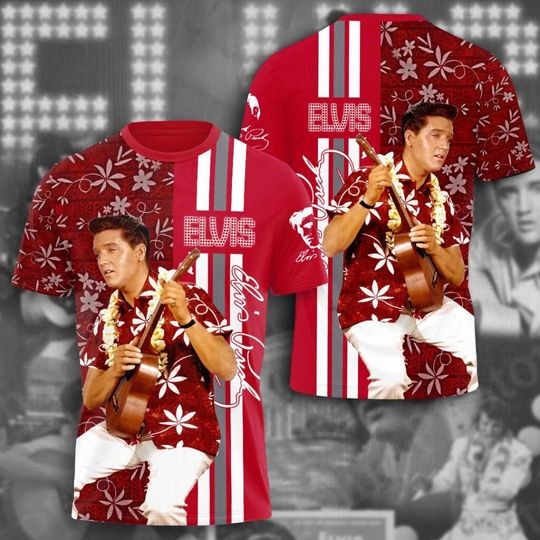 Discover Elvis Presley Men 3D Shirt, Elvis King Shirt, Rock And Roll Music Shirt