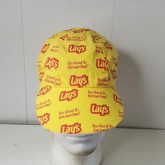 Discover VTG Frito Lays Ruffles Chips Snack Reversible Logo Baseball Cap Stretch Fit Hat
