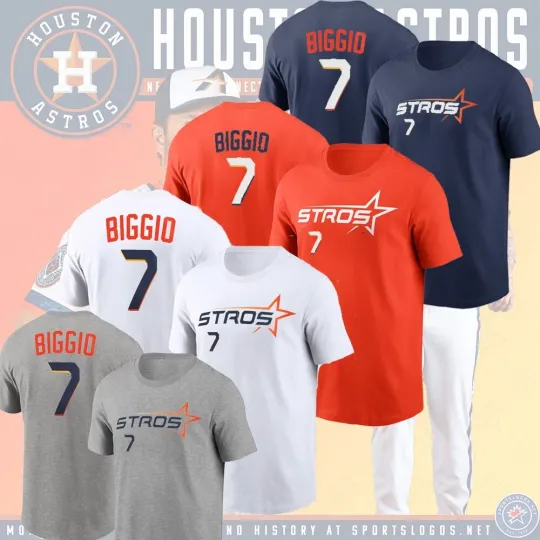 Discover Craig Biggio #7 Houston 2025 City Connect Player Name & Number Gift