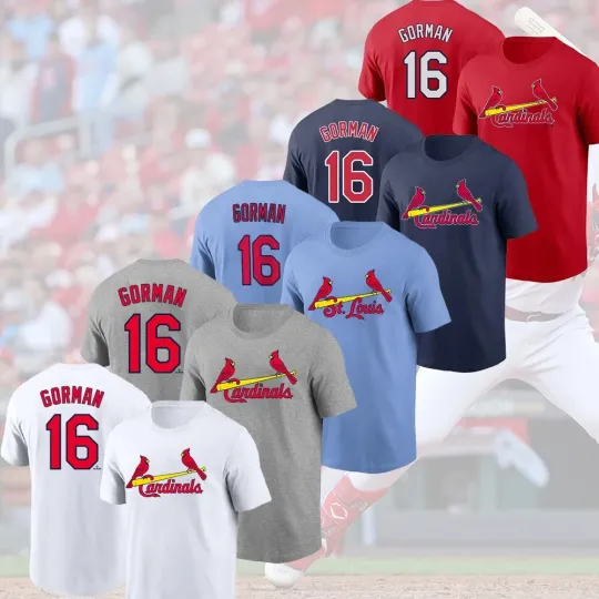 Discover Nolan Gorman #16 St. Louis  2025 Player Name & Number Fan Gift