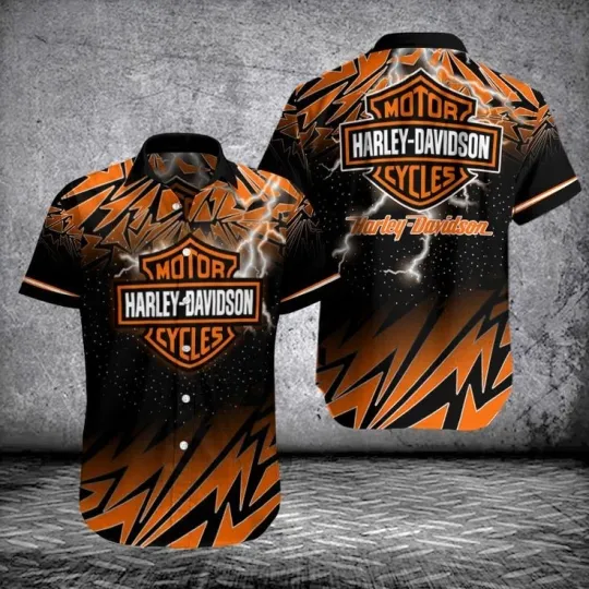 Discover Harley Motor Racing Davidson Casual Button Down Shirt