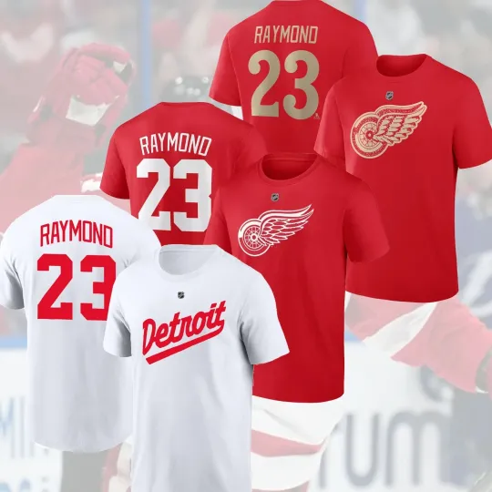 Discover Lucas Raymond #23 Detroit 2025 Player Name & Number For Fans