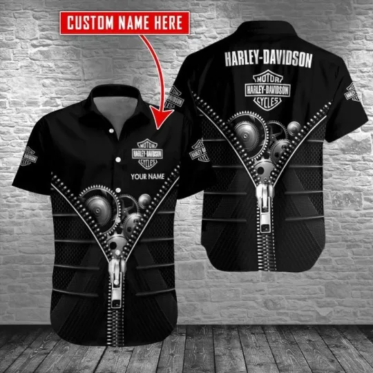 Discover Harley Motor Racing Davidson Casual Button Down Shirt