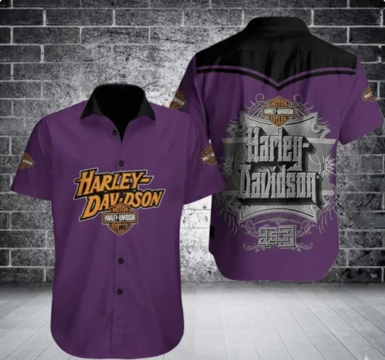 Discover Harley Motor Racing Davidson Casual Button Down Shirt