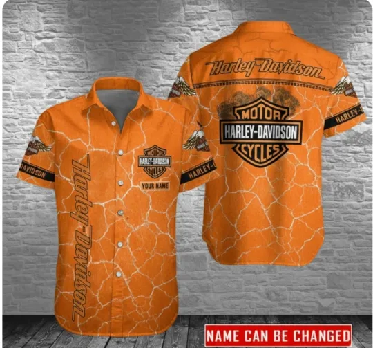Discover Haarleyy Davidson Button Shirt 3D All Over Print Hawaiian Shirt