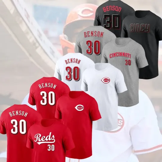 Discover Will Benson #30 Cincinnati 2025 Player Name & Number Fastship Fan