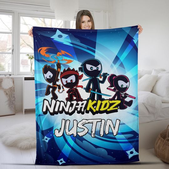 Discover Ninja Kidz TV Blanket, Ninja Kidz TV Family Blanket, Ninja Kidz TV Gifts, Custom Ninja Kidz tv Birthday Blanket D1LJ10