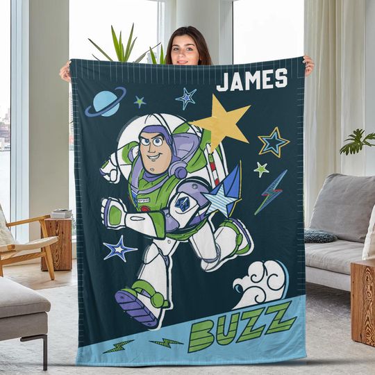 Buzz Lightyear Blanket, Toy Story Blanket, Andy And Woody, Toy Story Blanket, Birthday Gift