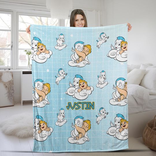 Discover Personalized Hercules and Pegasus Blanket, Blanket, Throw Blanket, Home Decor, Gift, Fleece Blanket, Baby Blanket, Adult Blanket C1HS15