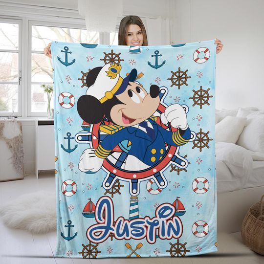 All Characters Disney Cruise Line Blanket, Mickey and Friends Cruise Trip