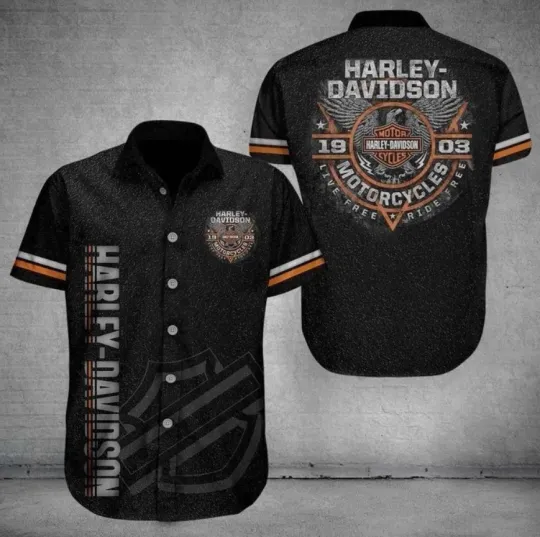 Harley Racing Davidson 3D Hawaiian Shirt