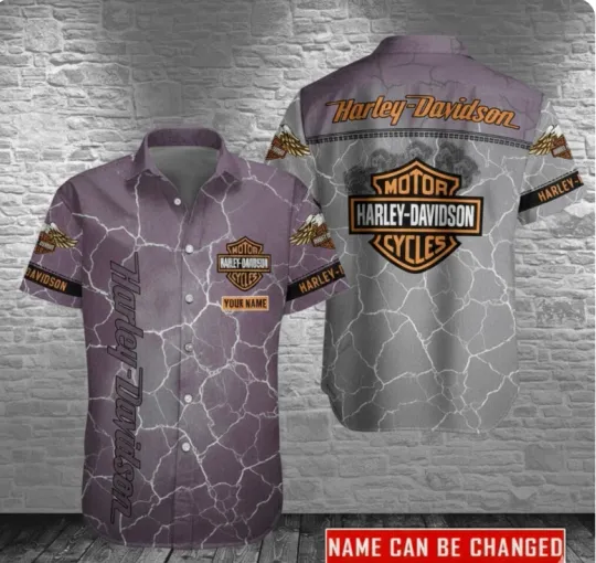 Discover Haarleyy Davidson Button Shirt – 3D All Over Print Hawaiian Shirt