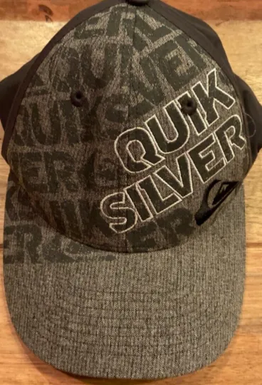 Discover VINTAGE Y2K QUIKSILVER STRETCH FIT AOP HAT ( ADULT OS, 7 1/8” RANGE ) GRAY