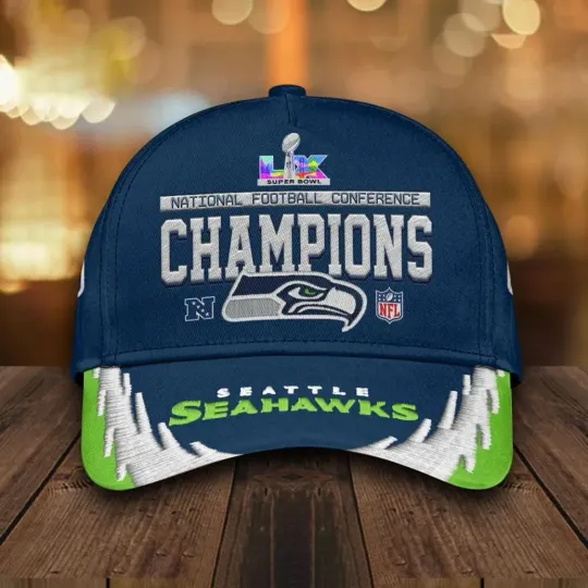 Discover Seattle Seahawk Finals Champs 2026 AOP Print Baseball Cap Gift Fan Made