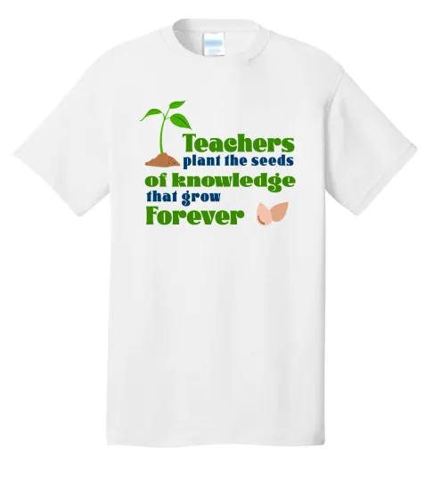 Discover Teachers Plant the Seeds of Knowledge T-Shirt Black White