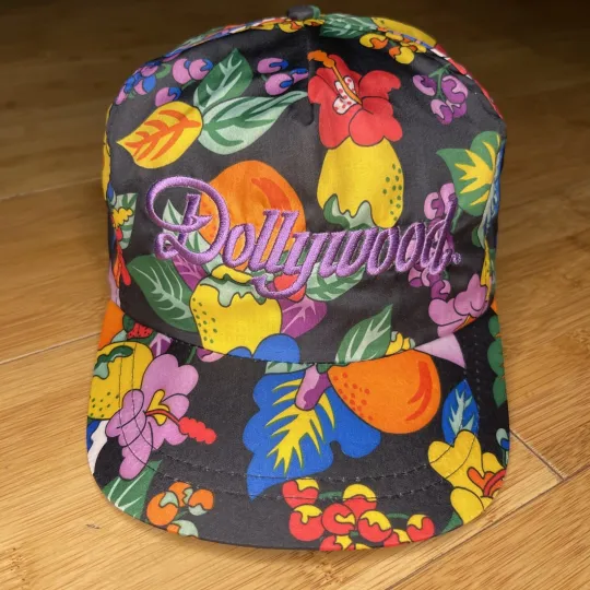Discover RARE Vintage Dollywud Floral Colorful Nylon Trucker Snapback Hat Unisex CLEAN