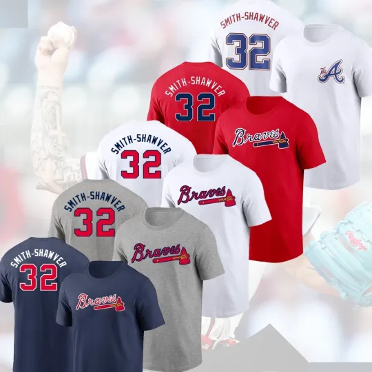 Discover NEW - AJ Smith-Shawver #32 Atlanta Braves 2025 Player Name & Number For Fans