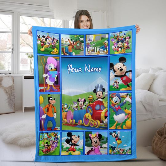 Discover Personalized Mickey Clubhouse Blanket/Disney Baby TV Show Blanket/Mickey and Friends Blanket/Disney Mickey Clubhouse Blanket C1HS11