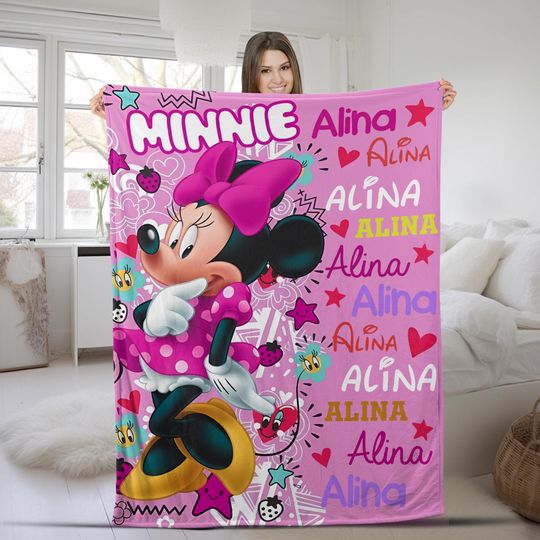 Discover Personalized Minnie Mouse Blanket, Princess Blanket, Minnie Mouse Blanket, Minnie Mouse Clubhouse