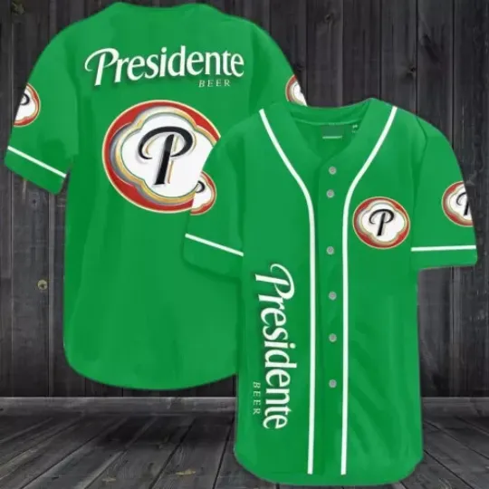 Discover Presidente Beer Baseball Jersey, Beer Lover’s Shirt Ideal Dad Gift Unisex Tee