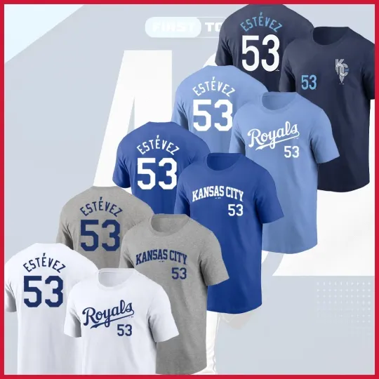 Discover Carlos Estévez #53 Kansas City 2025 Player Name & Number Fans