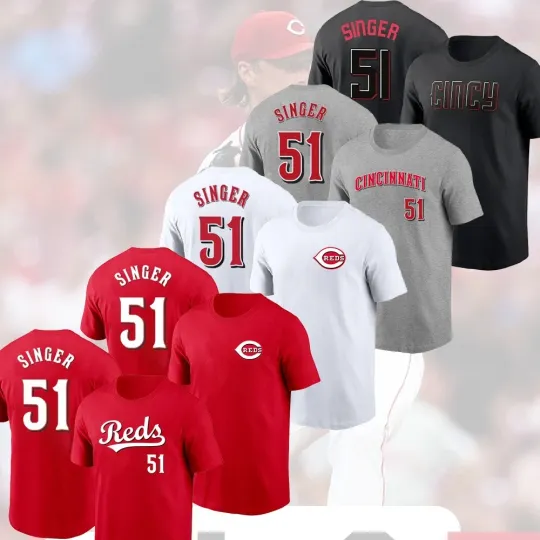 Discover Brady Singer #51 Cincinnati 2025 Player Name & Number Fastship Fans