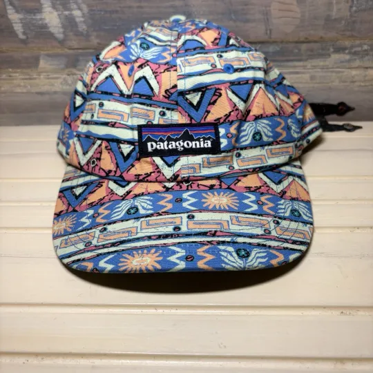 Discover Patagonia High Hopes AOP Cap Hat Geometric Tropical Pattern Aztec One
