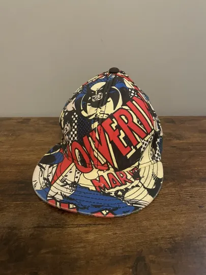 Marvel Wolverine AOP Bioworld Hat Small / Medium 2009 All Over Print Cap (H1)