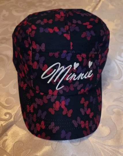 Discover Women's Minnie Mouse Disney Parks Adjustable Strap Hat Baseball Cap AOP