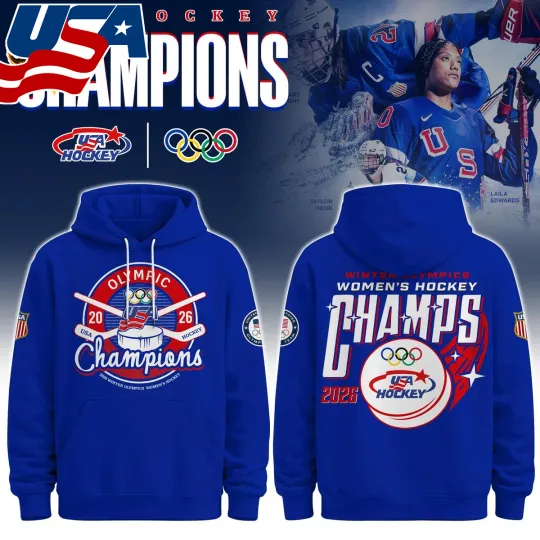 Discover 2026 Olympic Women's Ice Hockey Champions - All over Hoodie Shirt