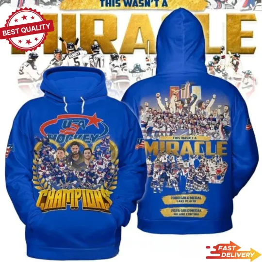 USA Hockey Champions 2026 This Wasn’t A Miracle Hoodie, Olympics Fan Gift S-4XL