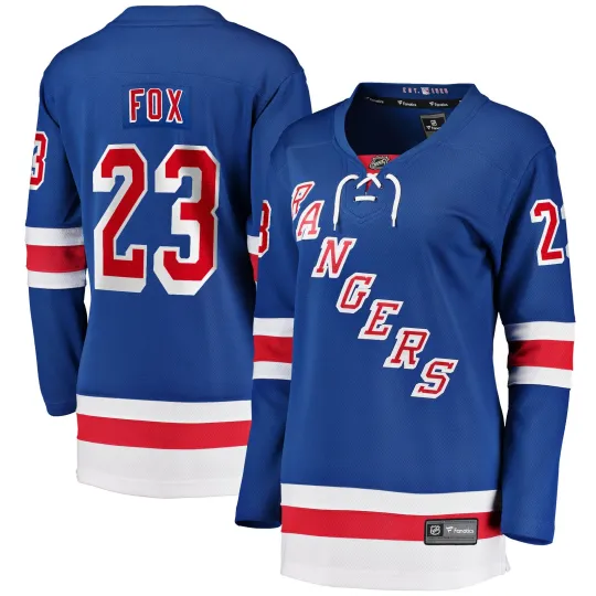 Discover Women's Fanatics Adam Fox Blue New York Rangers Home Breakaway Jersey