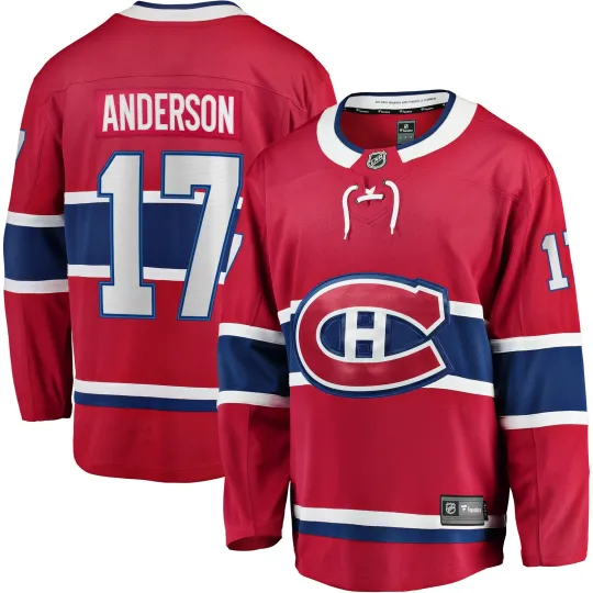 Discover Men's Fanatics Josh Anderson Red Montreal Canadiens Breakaway Player Jersey