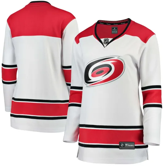 Discover Women's Fanatics White Carolina Hurricanes Away Breakaway Jersey