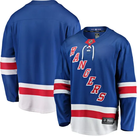 Discover Men's Fanatics Blue New York Rangers Breakaway Home Jersey