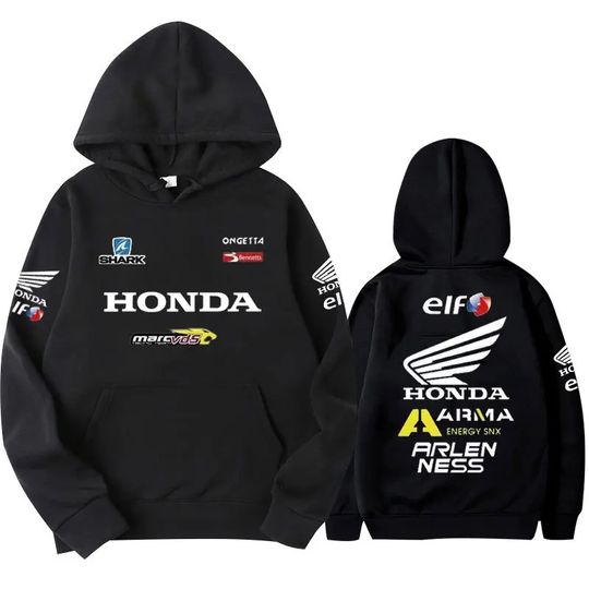 Discover 2025 Honda Logo Motorcycle Hoodie Outdoor Riding Jacket, Honda Motorcycle Race, All-season Fan Clothing, Men's Wear