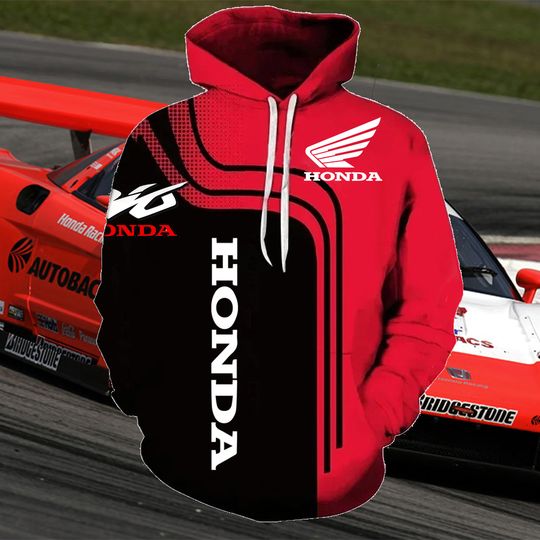 Discover Autumn Honda Hoodie - Street Fashion 3D Printed Men's Hoodie Large Size Outdoor Sports Clothing Racing Suit