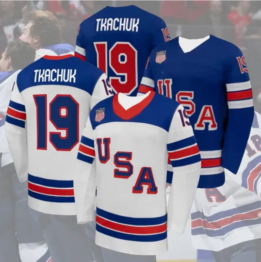 Discover #19 Tkachukk USA Hockey Team 2026 Name & Number AOP Fan Made 3D PRINTED